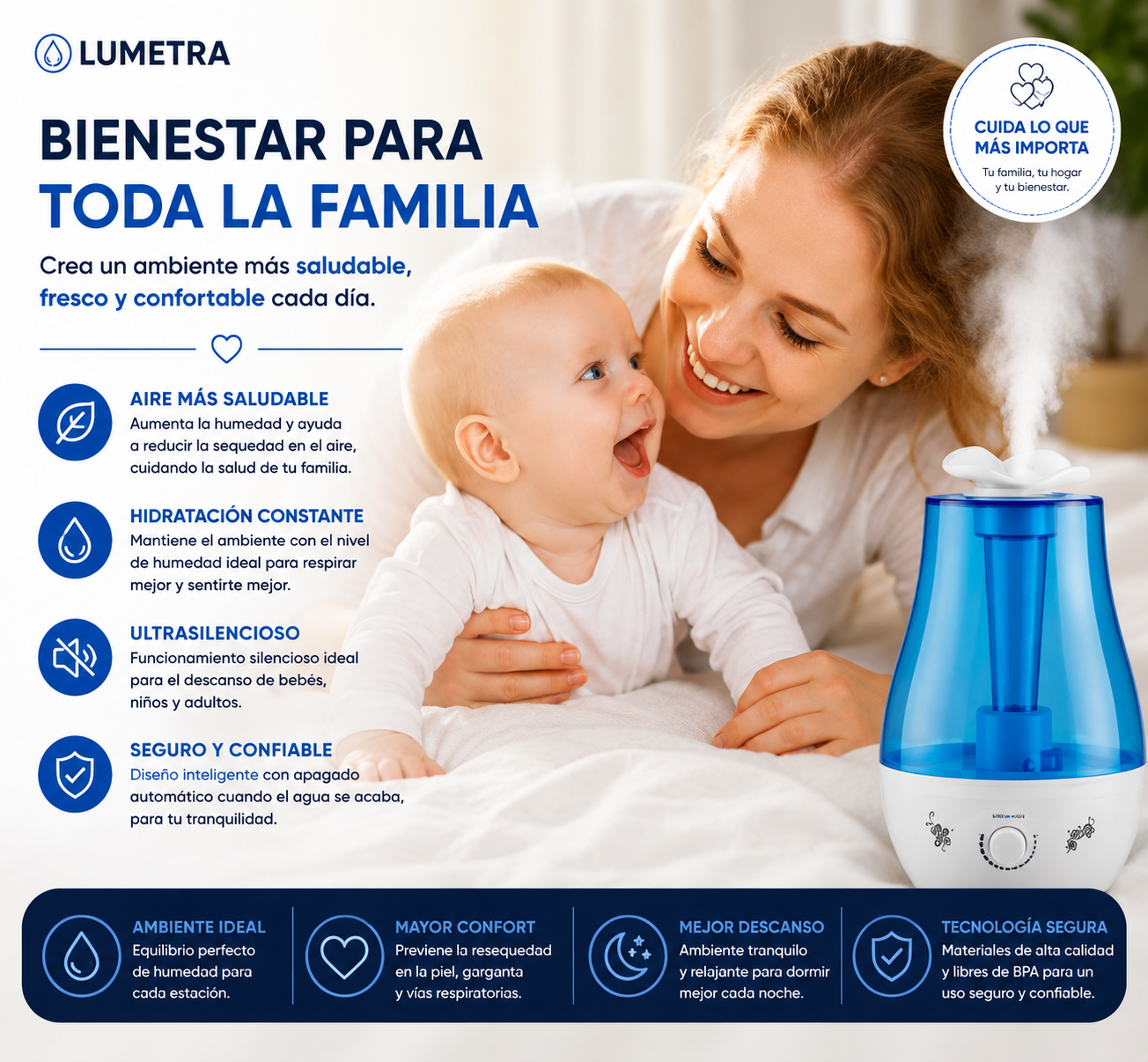 Humidificador Ultrasónico 3000ML
