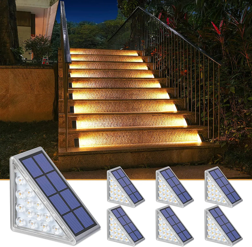 Luz Solar LED para Escaleras IP67 | Impermeable para Jardín y Exterior