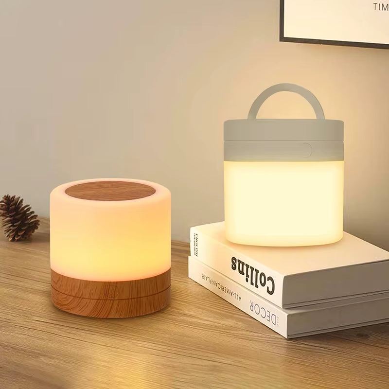 Lámpara LED Nocturna Recargable RGB con Control Táctil y Mando a Distancia | 7 Colores y 3 Niveles de Brillo